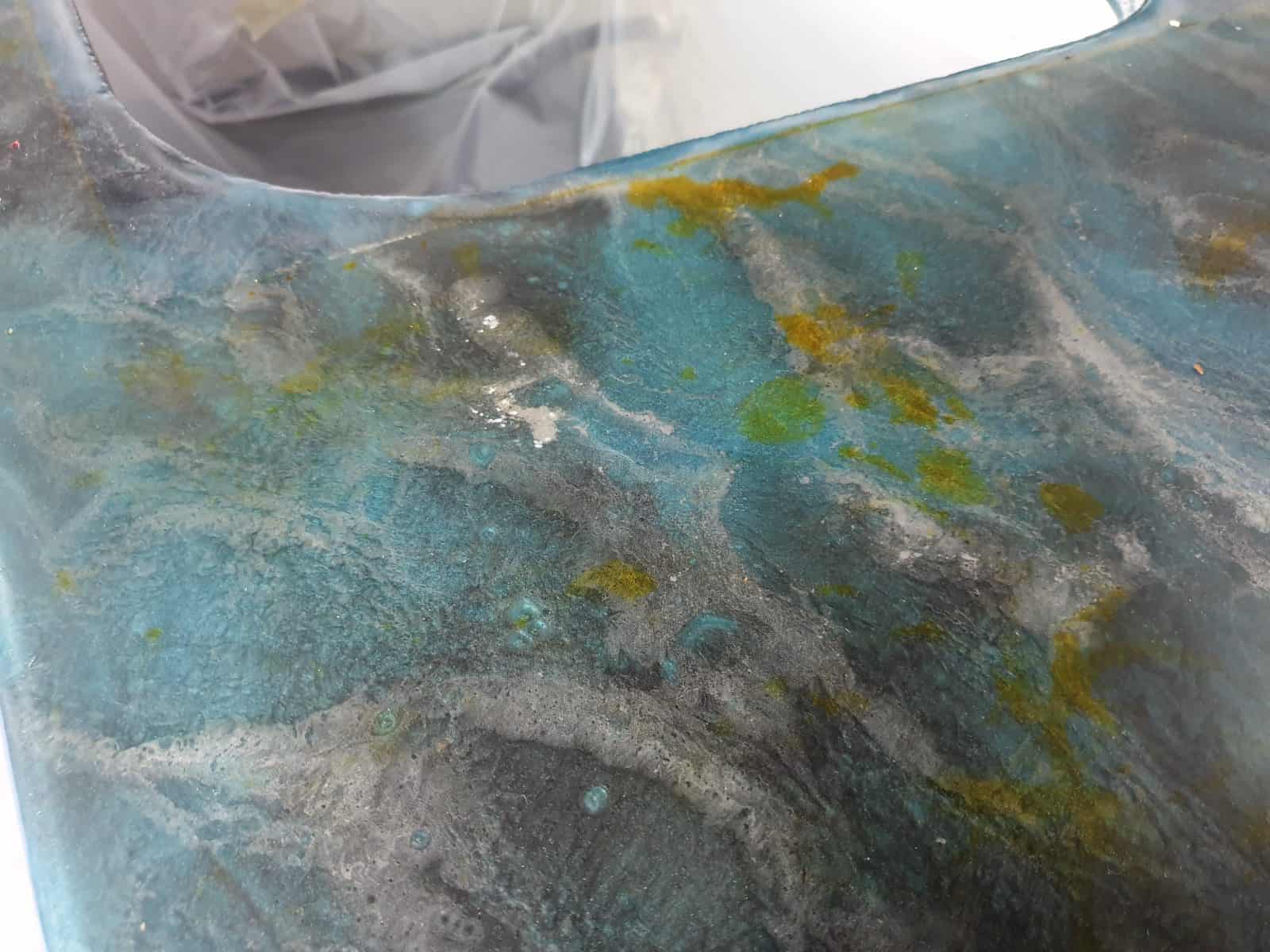 stains on metallic epoxy