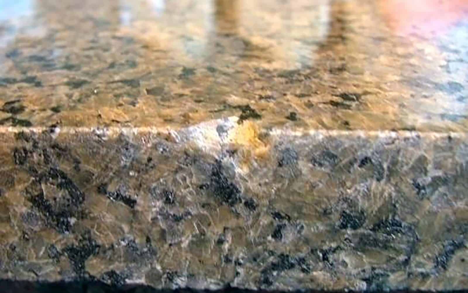 chipped marble countertop