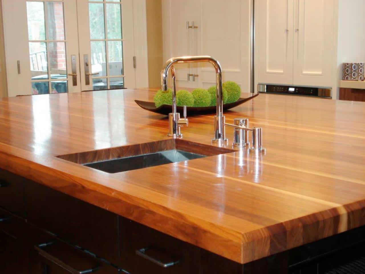 hardwood kitchen countertop