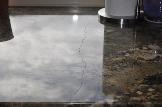 marble cracked countertop