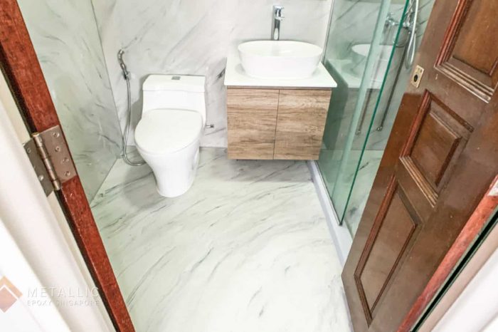 Ivory Grey Marble Bathroom