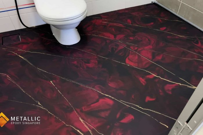 Black Rose Bathroom Flooring