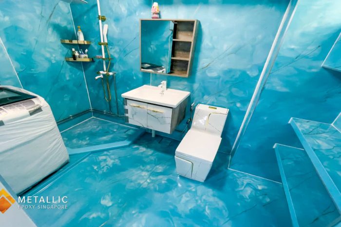 Turquoise Ocean Blue Bathroom